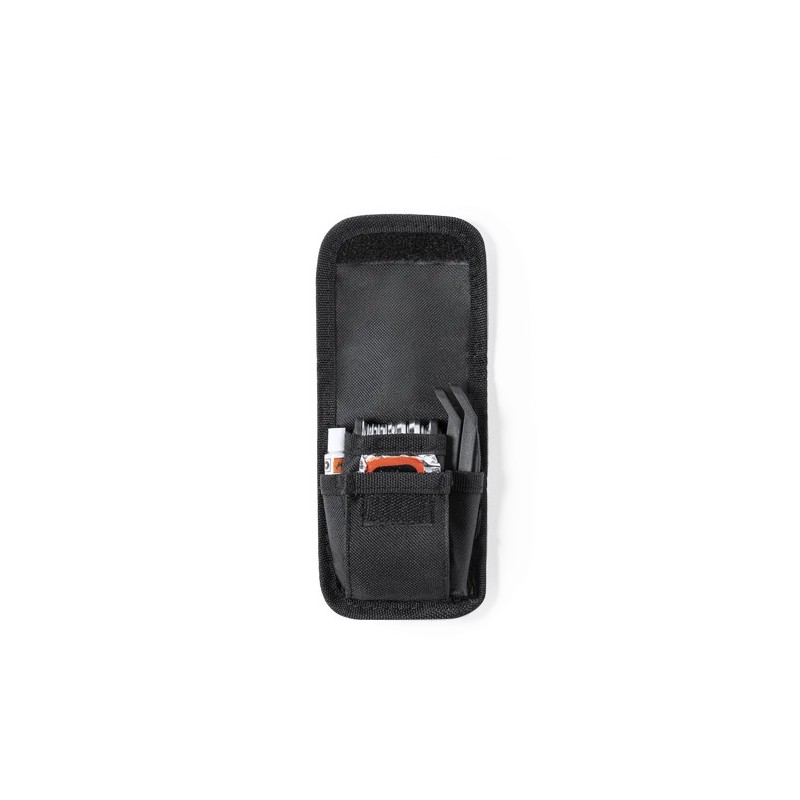 Kit Pratique et Complet de Réparation de Vélo - Gerald Matières : polyester Couleurs : noir marquage laser ultra précis