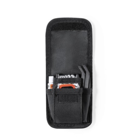 Kit Pratique et Complet de Réparation de Vélo - Gerald Matières : polyester Couleurs : noir marquage laser ultra précis