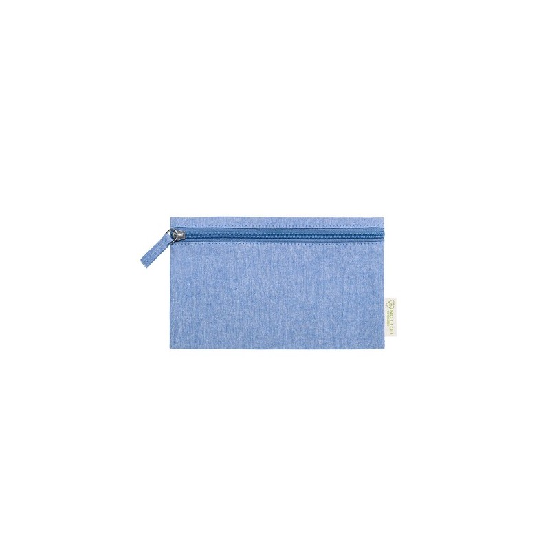 Trousse Éco-responsable Personnalisée Halgar Matières : coton recyclé Couleurs : beige marquage couleur éclatante