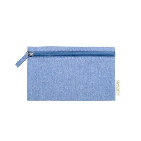 Trousse Éco-responsable Personnalisée Halgar Matières : coton recyclé Couleurs : beige marquage couleur éclatante