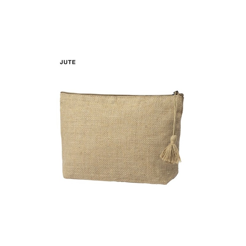 Trousse de Toilette Personnalisée Lindak Matières : jute Couleurs : naturel personnalisable avec votre logo