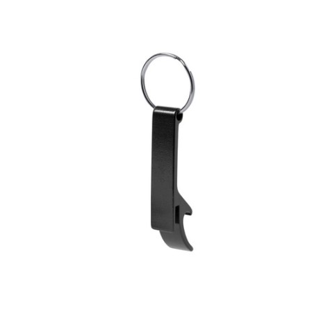 Porte-Clés Ouvre Bouteille Personnalisé de la marque Stiked Matières : aluminium Couleurs : noir impression haute définition