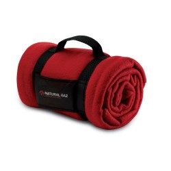 Couverture polaire personnalisée confortable et stylée STAVENGER Matières : PET Couleurs : rouge goodies personnalisé en stock