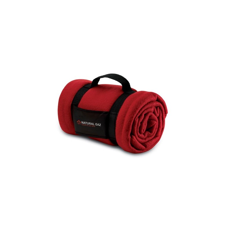 Couverture polaire personnalisée confortable et stylée STAVENGER Matières : PET Couleurs : rouge goodies personnalisé en stock