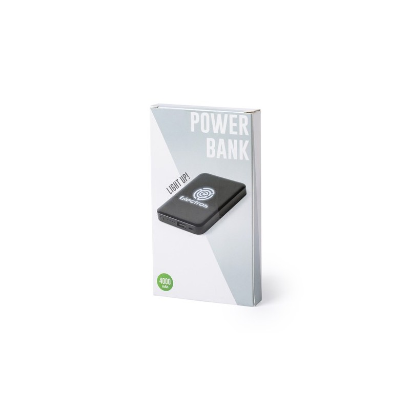 Batterie externe personnalisée 4000 mAh - Objet publicitaire Kustol Couleurs : noir goodies publicitaire événementiel