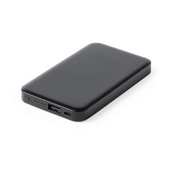 Batterie externe personnalisée 4000 mAh - Objet publicitaire Kustol Couleurs : noir marquage laser ultra précis