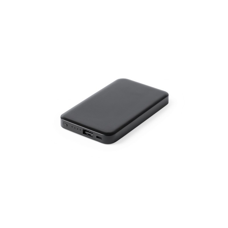 Batterie externe personnalisée 4000 mAh - Objet publicitaire Kustol Couleurs : noir marquage laser ultra précis