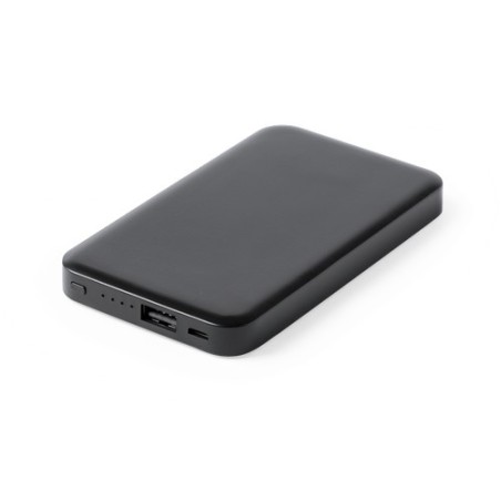 Batterie externe personnalisée 4000 mAh - Objet publicitaire Kustol Couleurs : noir marquage laser ultra précis