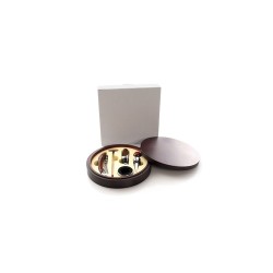 Coffret de vin personnalisé avec accessoires Baco Matières : bois 2