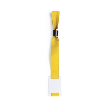 Bracelet Personnalisé Élégant Publicitaire Festak - Accessoire pas cher Matières : polyester Couleurs : jaune cadeau entreprise 