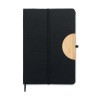 Carnet A5 Éco-responsable et Personnalisé 80 pages lignées RPET BLAMA Matières : papier Couleurs : noir personnalisable avec vot