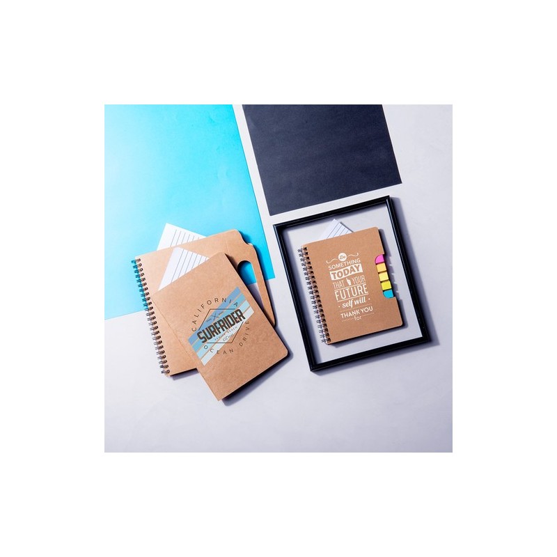 Cahier Personnalisable Éco-responsable Zurix Matières : carton recyclé goodies publicitaire événementiel