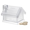 Tirelire maison en plastique personnalisée MYBANK Matières : polystyrène (PS) Couleurs : transparent personnalisable avec votre 