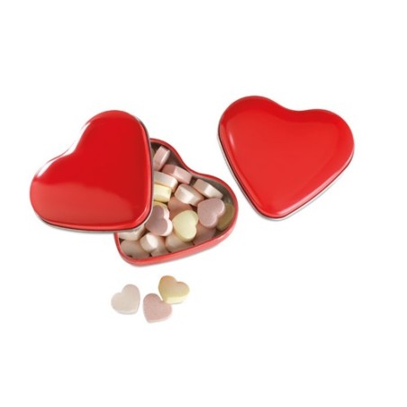 Boîte Cœur Éco-responsable avec Bonbons Personnalisée LOVEMINT