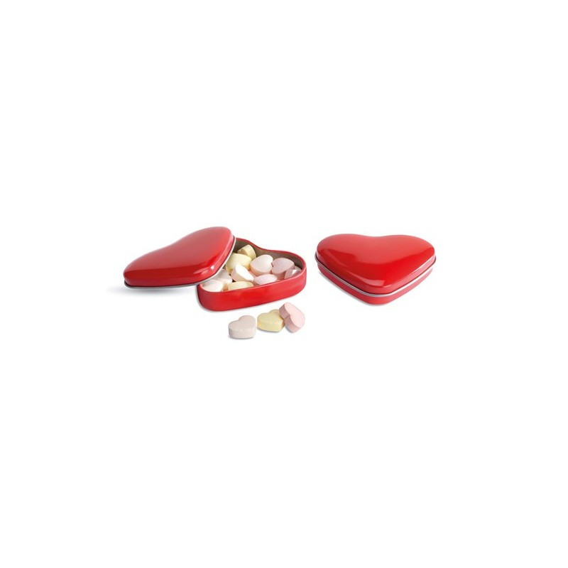 Boîte Cœur Éco-responsable avec Bonbons Personnalisée LOVEMINT cadeau entreprise pas cher