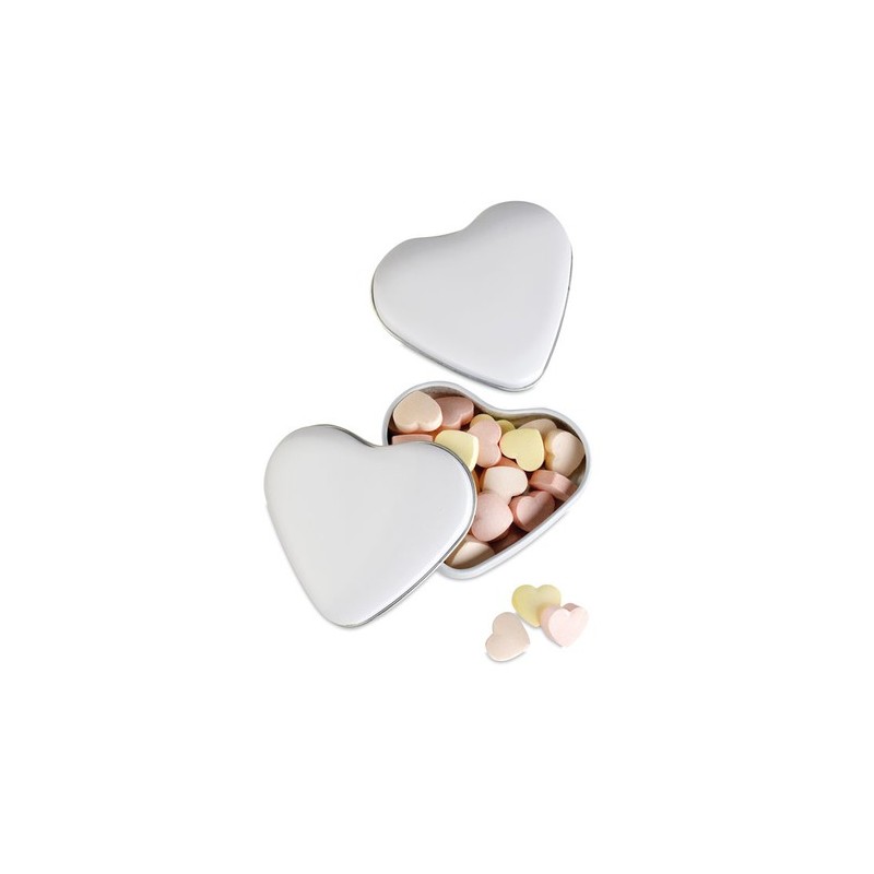 Boîte Cœur Éco-responsable avec Bonbons Personnalisée LOVEMINT personnalisable avec votre logo