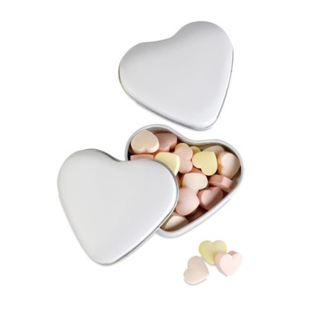 Boîte Cœur Éco-responsable avec Bonbons Personnalisée LOVEMINT personnalisable avec votre logo