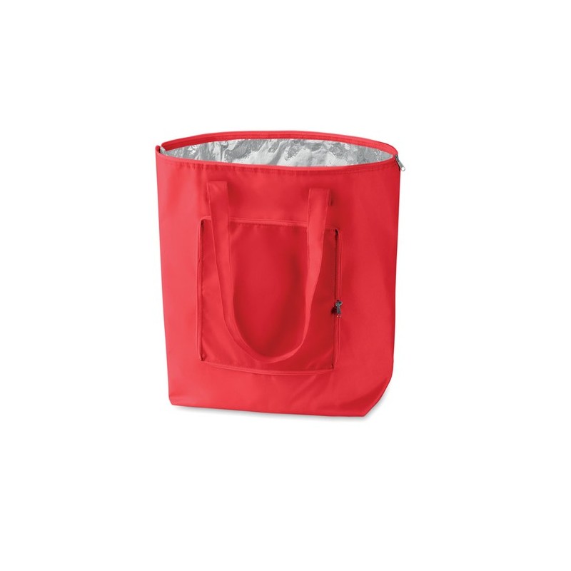 Sac isotherme pliable personnalisé PLICOOL - Idéal pour vos courses pas cher Matières : PET Couleurs : rouge goodies publicitair