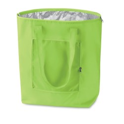 Sac isotherme pliable personnalisé PLICOOL - Idéal pour vos courses pas cher Matières : PET Couleurs : vert citron impression ha