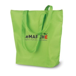 Sac isotherme pliable personnalisé PLICOOL - Idéal pour vos courses pas cher Matières : PET Couleurs : vert citron cadeau client