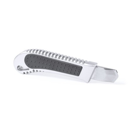 Cutter Pratique et Personnalisé Gruesly Matières : aluminium Couleurs : argenté personnalisable avec votre logo