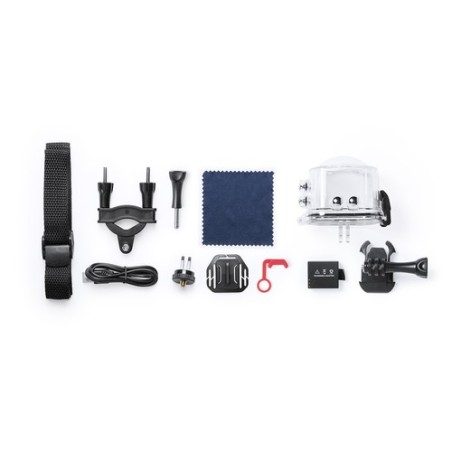 Caméra Sportive Étanche HD 360° Personnalisée Logans Couleurs : blanc marquage laser ultra précis