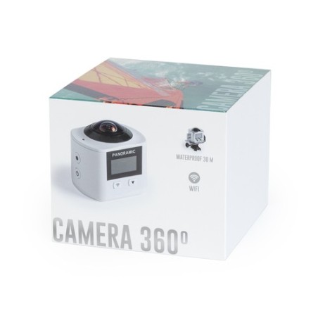 Caméra Sportive Étanche HD 360° Personnalisée Logans Couleurs : blanc objet publicitaire robuste