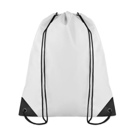 Sac à dos personnalisé en polyester idéal pour vos événements - SHOOP Matières : PET Couleurs : blanc personnalisation rapide en