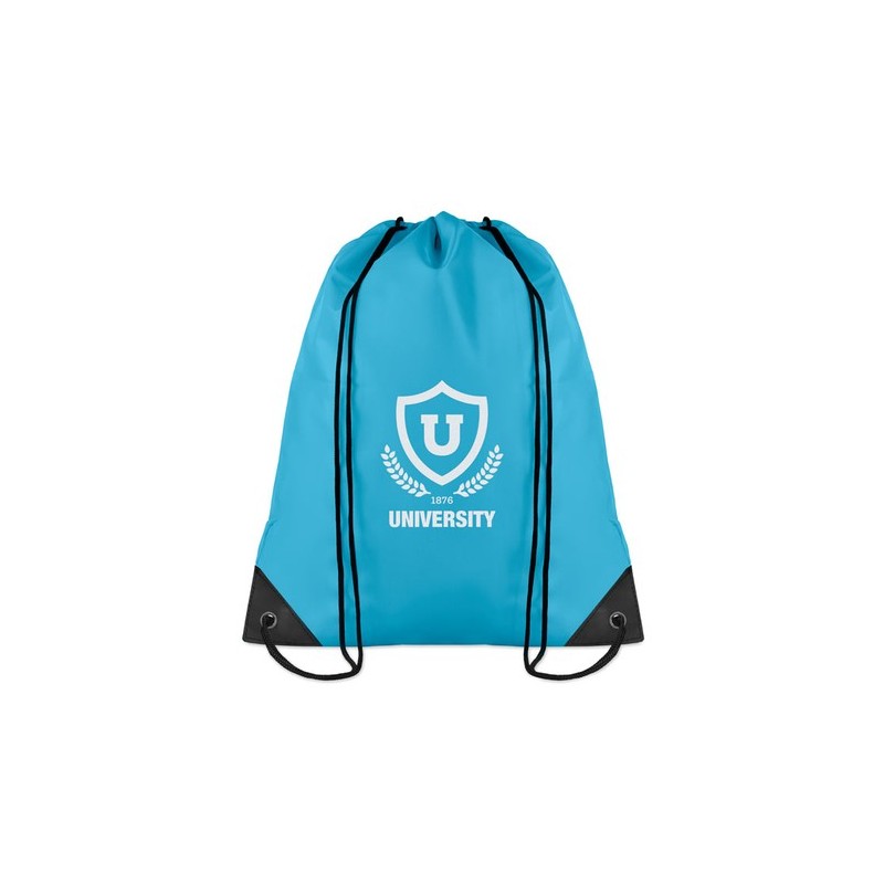 Sac à dos personnalisé en polyester idéal pour vos événements - SHOOP Matières : PET Couleurs : turquoise impression logo haute 