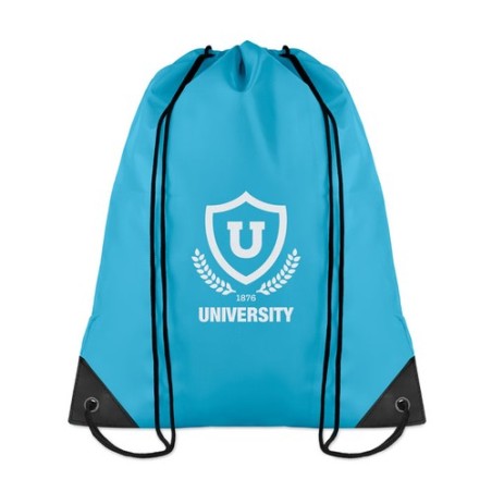 Sac à dos personnalisé en polyester idéal pour vos événements - SHOOP Matières : PET Couleurs : turquoise impression logo haute 