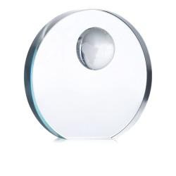Trophée en verre globe personnalisé MONDAL - Cadeau d'entreprise Matières : verre Couleurs : transparent