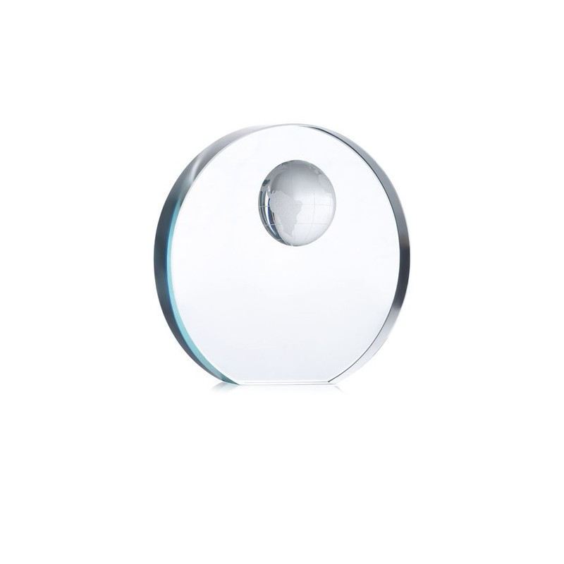 Trophée en verre globe personnalisé MONDAL - Cadeau d'entreprise Matières : verre Couleurs : transparent