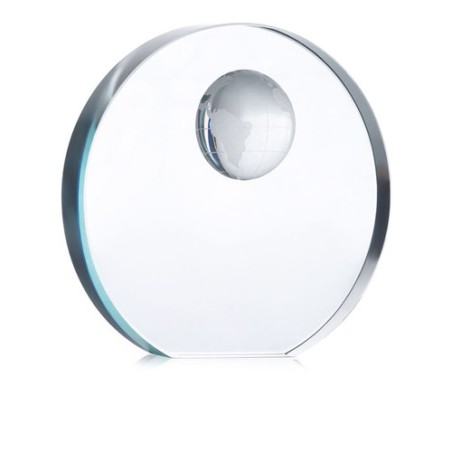 Trophée en verre globe personnalisé MONDAL - Cadeau d'entreprise Matières : verre Couleurs : transparent