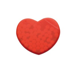Boîte en Coeur Personnalisée Éco-responsable CORAMINT Matières : polypropylène (PP) Couleurs : rouge