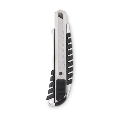 Couteau rétractable pratique et durable personnalisé - BOWIE Matières : aluminium Couleurs : argenté personnalisable avec votre 