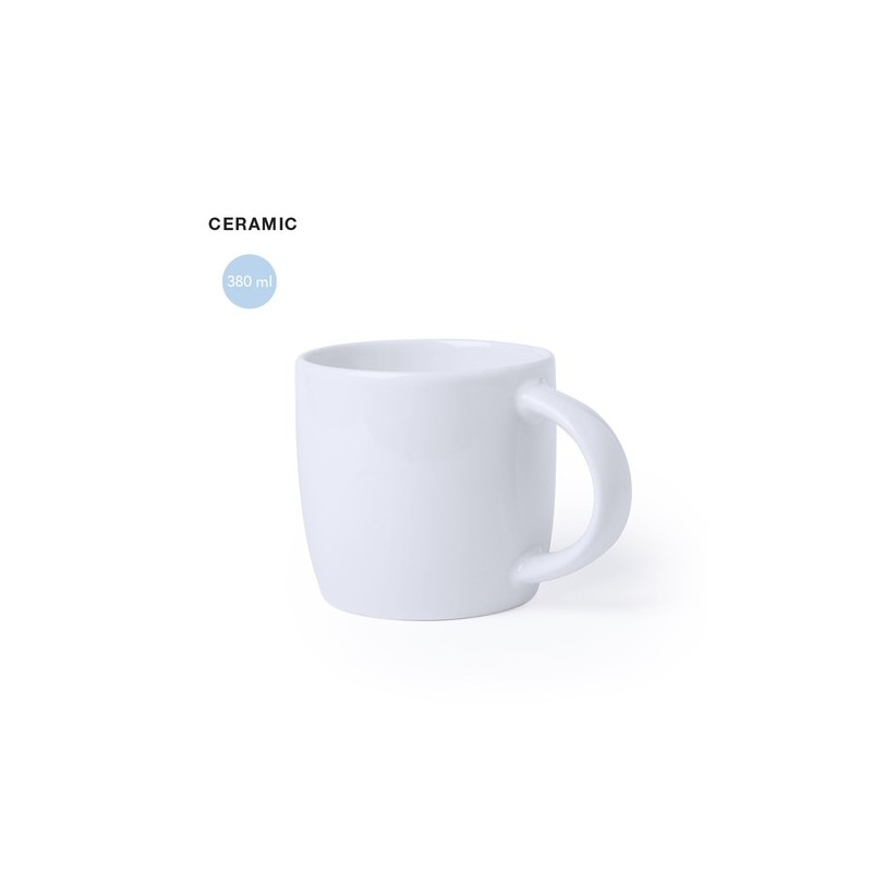 Mug Personnalisé Publicitaire Tarbox Matières : céramique Couleurs : blanc personnalisable avec votre logo