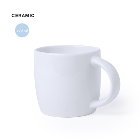 Mug Personnalisé Publicitaire Tarbox Matières : céramique Couleurs : blanc personnalisable avec votre logo