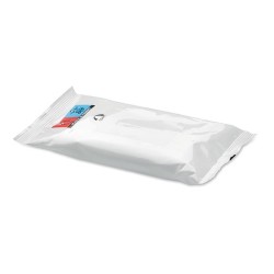 Lingettes Nettoyantes Pratiques Personnalisées 10 unités DELLEA Matières : polyéthylène (PE) Couleurs : blanc cadeau entreprise 