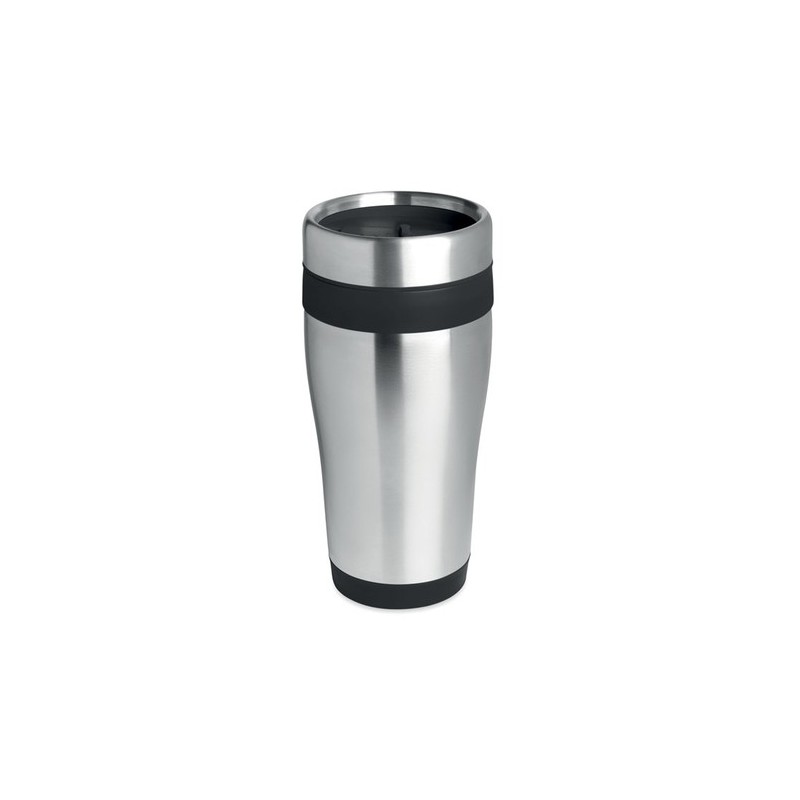 Tasse Isotherme Personnalisée 455 ml en Inox - TRAM Matières : acier inoxydable Couleurs : noir