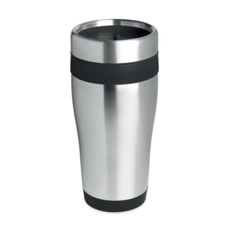 Tasse Isotherme Personnalisée 455 ml en Inox - TRAM Matières : acier inoxydable Couleurs : noir