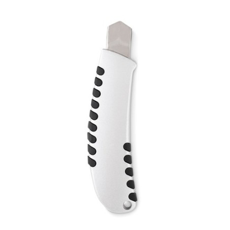 Couteau rétractable pratique et durable personnalisé - BOWIE Matières : aluminium Couleurs : argenté cadeau entreprise pas cher