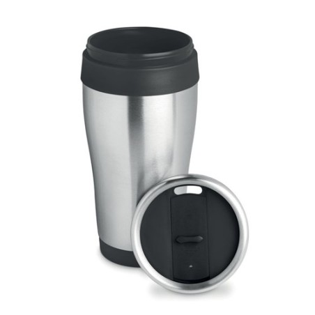 Tasse Isotherme Personnalisée 455 ml en Inox - TRAM Matières : acier inoxydable Couleurs : noir personnalisable avec votre logo