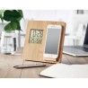 Station météo personnalisée en bambou - Décoration et chargeur FERREL Matières : bambou Couleurs : bois marquage laser ultra pré