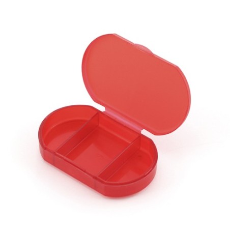 Pilulier Personnalisé Pratique Coloré Trizone Couleurs : blanc objet promotionnel éco-responsable