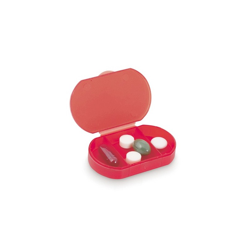 Pilulier Personnalisé Pratique Coloré Trizone Couleurs : blanc cadeau affaires élégant
