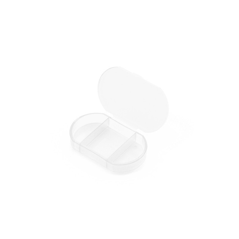 Pilulier Personnalisé Pratique Coloré Trizone Couleurs : blanc cadeau affaires élégant