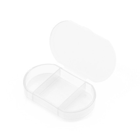 Pilulier Personnalisé Pratique Coloré Trizone Couleurs : blanc cadeau affaires élégant