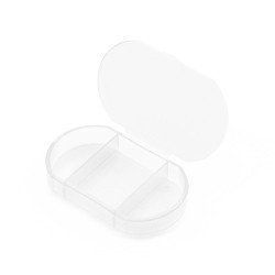 Pilulier Personnalisé Pratique Coloré Trizone Couleurs : blanc 2