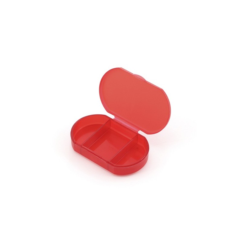 Pilulier Personnalisé Pratique Coloré Trizone Couleurs : transparent impression haute définition