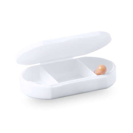 Pilulier Personnalisé Pratique Coloré Trizone Couleurs : transparent cadeau collaborateur premium